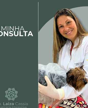 Post: minha consulta, Dra. Laiza com um yorkshire